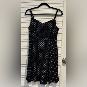 Elegant Black Polka Dot Dress